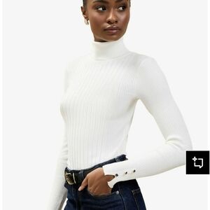 Lipsy of London ivory ribbed turtleneck (0)